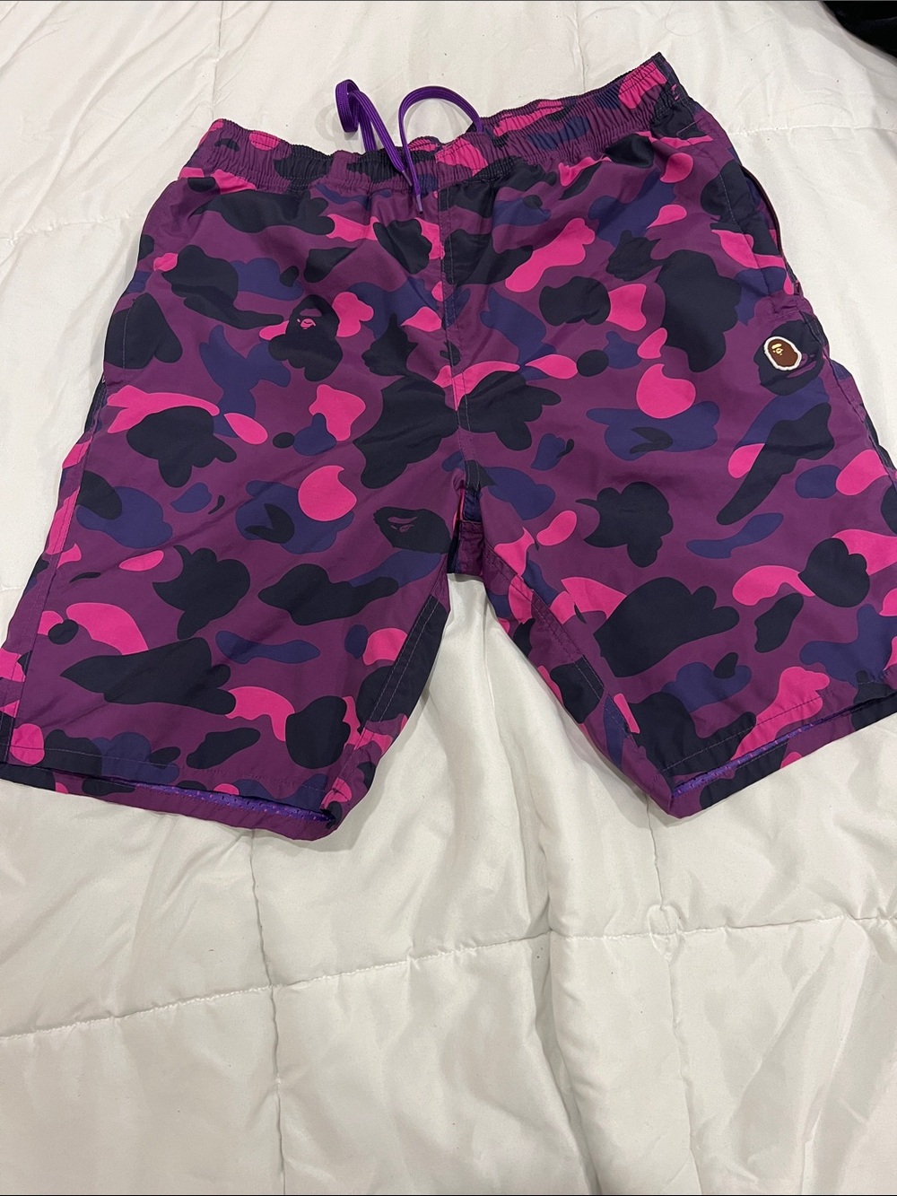 Men's Purple & Pink Camo Athletic Shorts